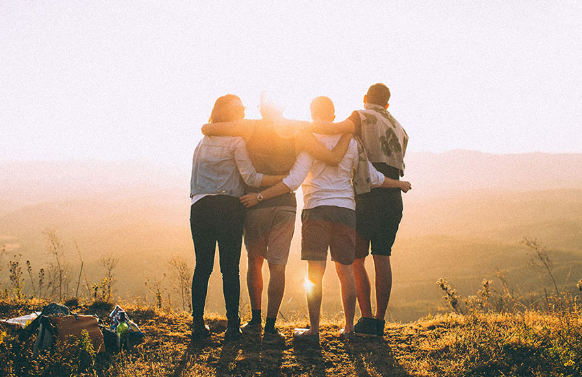 friends hiking