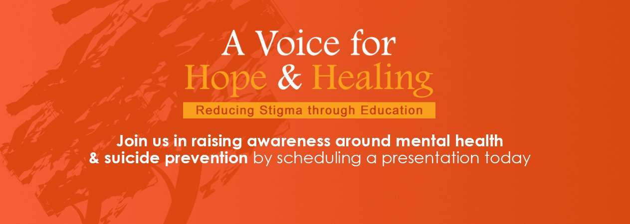 a voice for hope and healing banner